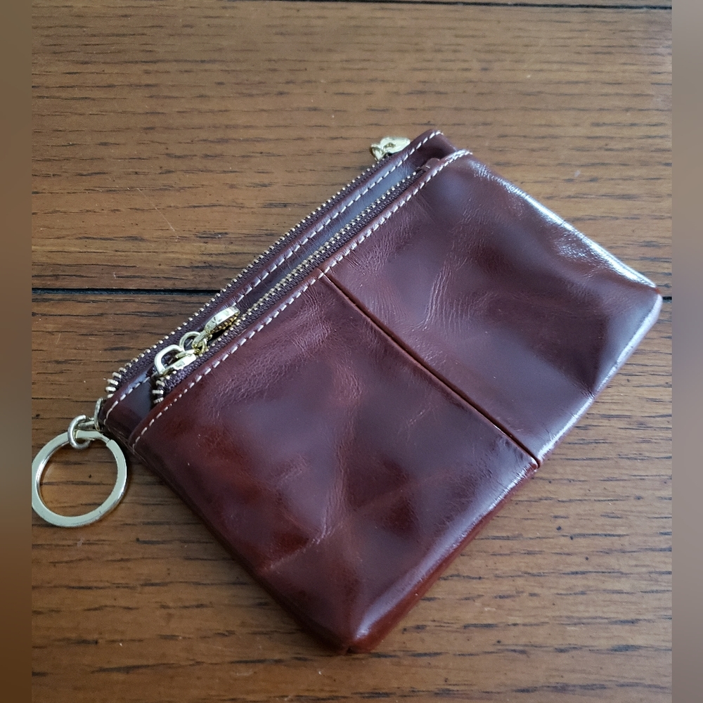 Brighton Brown Small Leather Zipper Wallet - Picture 5 of 9